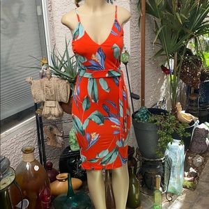 ❣️❤️❣️TROPICAL PRINT MIDI DRESS❣️❤️❣️